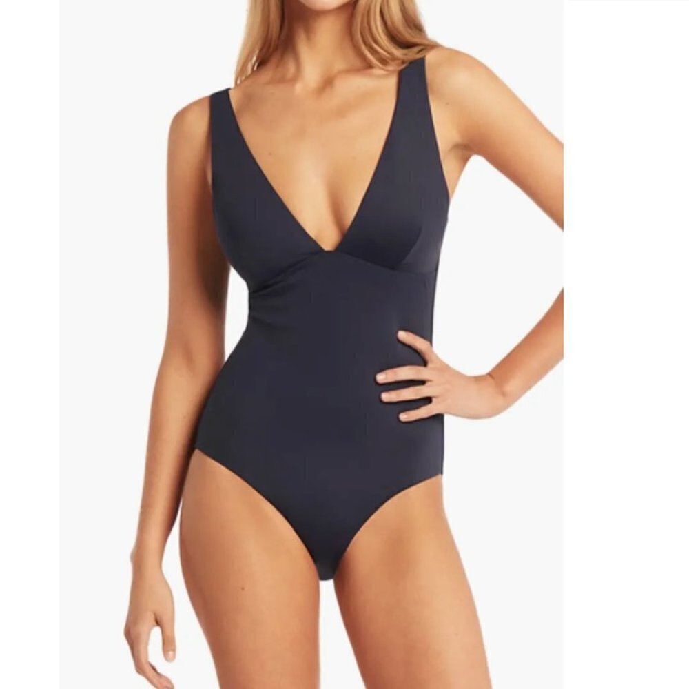 Sea Level Swim Eco Essentials Longline Tri One Piece, Night Sky, Size 10